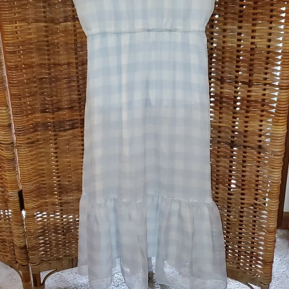 Lauren Ralph Lauren Blue White Checkered Dress 14
